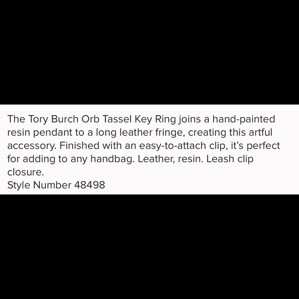 NWT Tory Burch Orb Tassel Keyring Fob Banyan Green - Picture 3 of 5